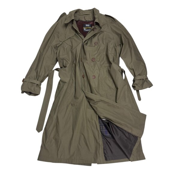 LONDON FOG Vintage Y2K Business Casual Luxury Long Trench Winter Coat Mens 42R - Picture 1 of 8